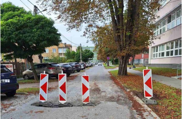 Na Bayerovej ulici v Prešove sa prepadla cesta, momentálne je neprejazdná