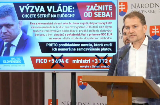 Hnutie Slovensko predkladá do parlamentu zákon, ktorý by zrušil zvýšenie platov členov vlády (video)