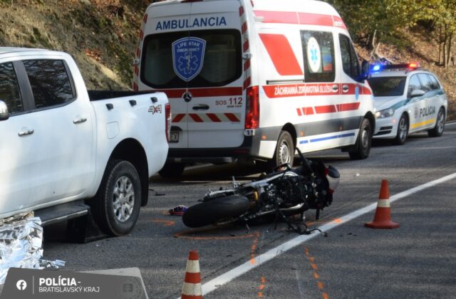 Tragická nedeľa v Bratislavskom kraji. V priebehu niekoľkých hodín vyhasol život dvoch motorkárov