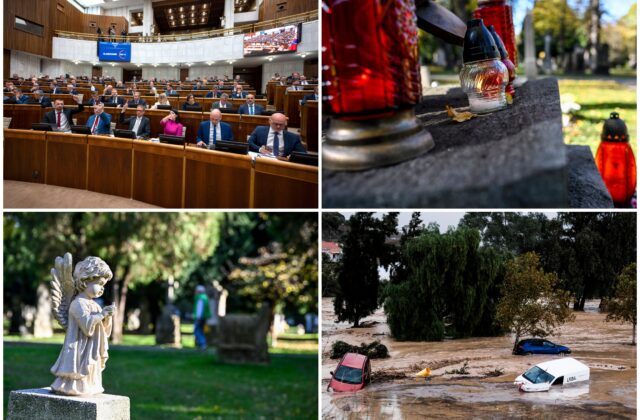 Top foto dňa (29. október 2024): Prípravy na sviatok Všetkých svätých, rokovanie 22. schôdze NRSR aj záplavy v Španielsku