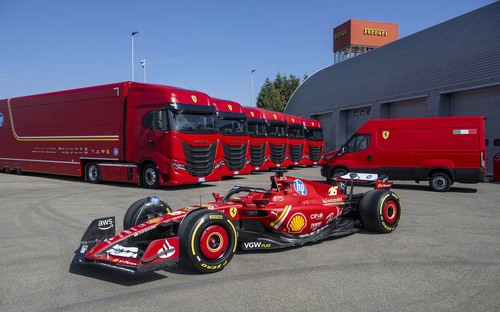 Iveco S-Way bude voziť Ferrari. Ťahač s patentovo chráneným lakom Ferrari dostanú len vyvolení