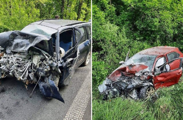 Čelne sa zrazili dve autá, po nehode odviezli päť ľudí do nemocníc