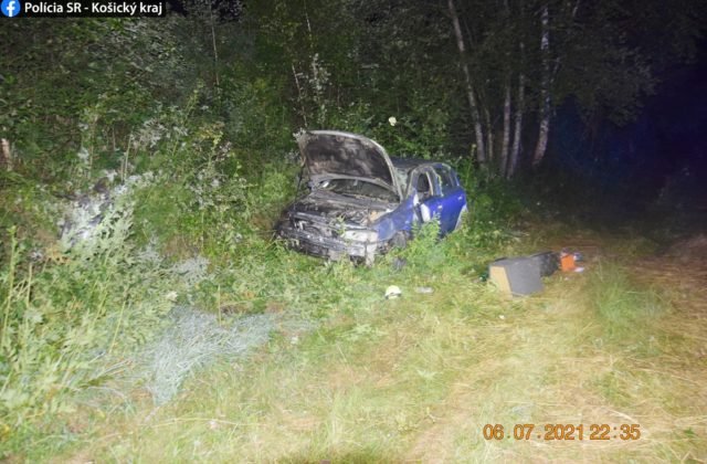 Mladý vodič nezvládol riadenie a s autom vyletel mimo cestu, silný náraz ho pripravil o život (foto)