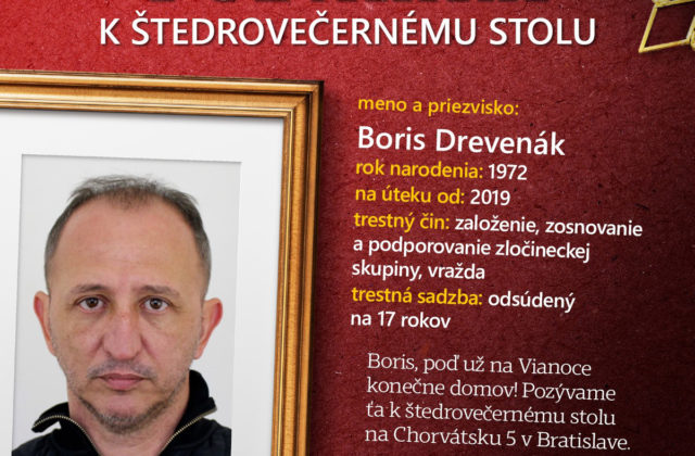 Polícia pozýva k štedrovečernému stolu aj bývalého kolegu, Boris Drevenák pracoval pre mafiu