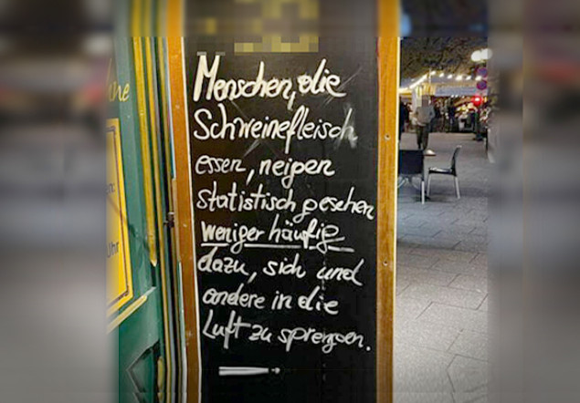Nápis na reštaurácii v rakúskom Bad Ischli vyvolal rozruch