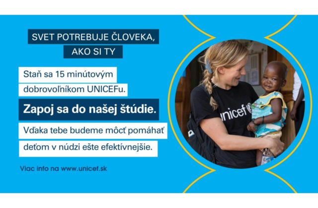 Staň sa 15 minútovým dobrovoľníkom UNICEFu