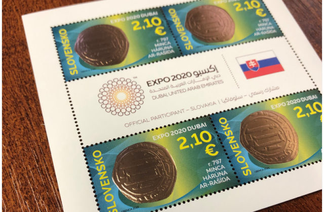 Slovenská pošta vydá poštovú známku Svetová výstava EXPO 2020 Dubai, jej motívom je reverz vzácnej arabskej mince (foto)