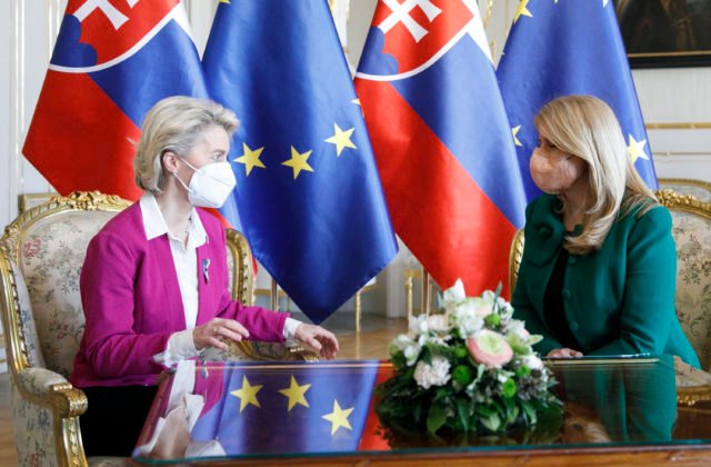 Čaputová sa stretla s Leyenovou, Európska únia pomôže Slovensku so zvládaním pomoci pre Ukrajinu (foto)