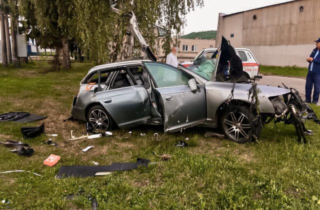 Vodič Audi prešiel do protismeru a neprežil zrážku s kamiónom (foto)