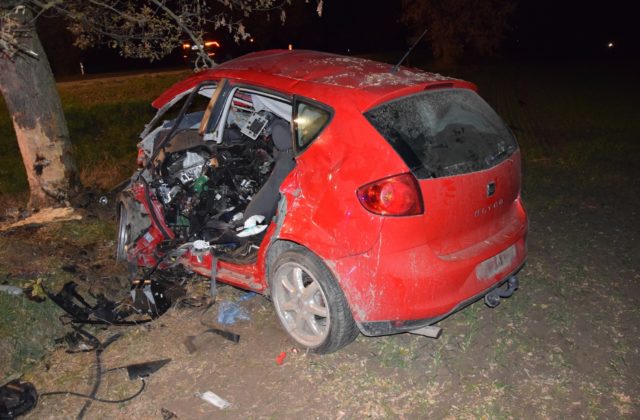 Mladý vodič zišiel s autom mimo cestu a narazil do stromu, nehoda mu vzala život (foto)