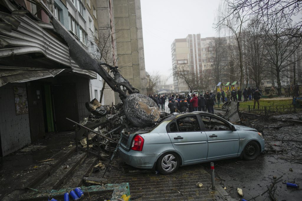 Minister Monastyrskyj neprežil haváriu vrtuľníka pri Kyjeve, zahynuli aj tri deti (video+foto)