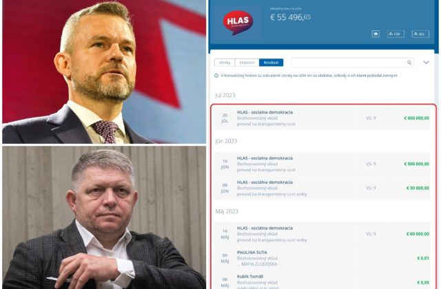 Hlas-SD dostáva centové dary s komentármi „naškrabkaj si“ a extrémom je aj transparentný účet Smeru