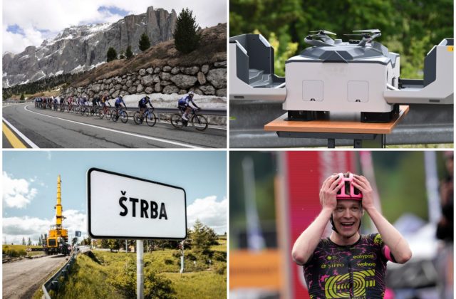 Top foto dňa (22. máj 2024): Inšpekčný let dronom, rekonštrukcia mosta v Štrbe aj talianske cyklistické preteky Giro d’Italia