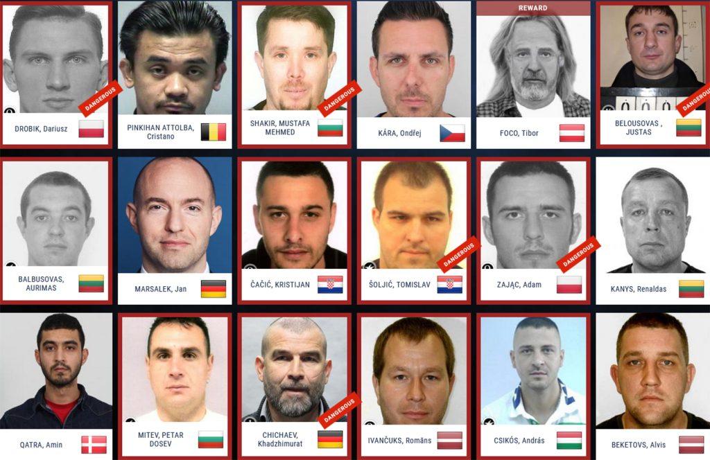 Europol začal tvrdé zákroky proti najhľadanejším zločincom: Sedem Maďarov je na zozname najhľadanejších osôb