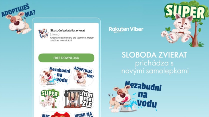 Sloboda Zvierat prichádza na trh s originálnymi nálepkami pre všetkých milovníkov  zvierat na Slovensku