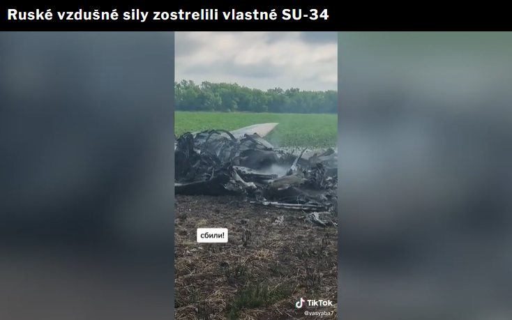 Putina ponížili, Rusi „zostrelili svoj vlastný bombardér SU-34“ na Ukrajine