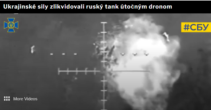 VLADIMÍR PUTIN utrpel významnú ranu po tom, čo ukrajinský dron vyhodil do vzduchu ruský tank – zabil 15 útočníkov, ktorí „sledovali filmy“