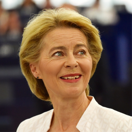 Ursula von der Leyen (predsedníčka Európskej komisie), ktorá bez toho, aby bola zvolená, riadi hospodársku politiku EÚ a okrem mesačného platu vo výške 29 205 EUR jej bolo vyplatené zvýšenie o 2 500 EUR; alebo 31 705 EUR netto a nezdaniteľných