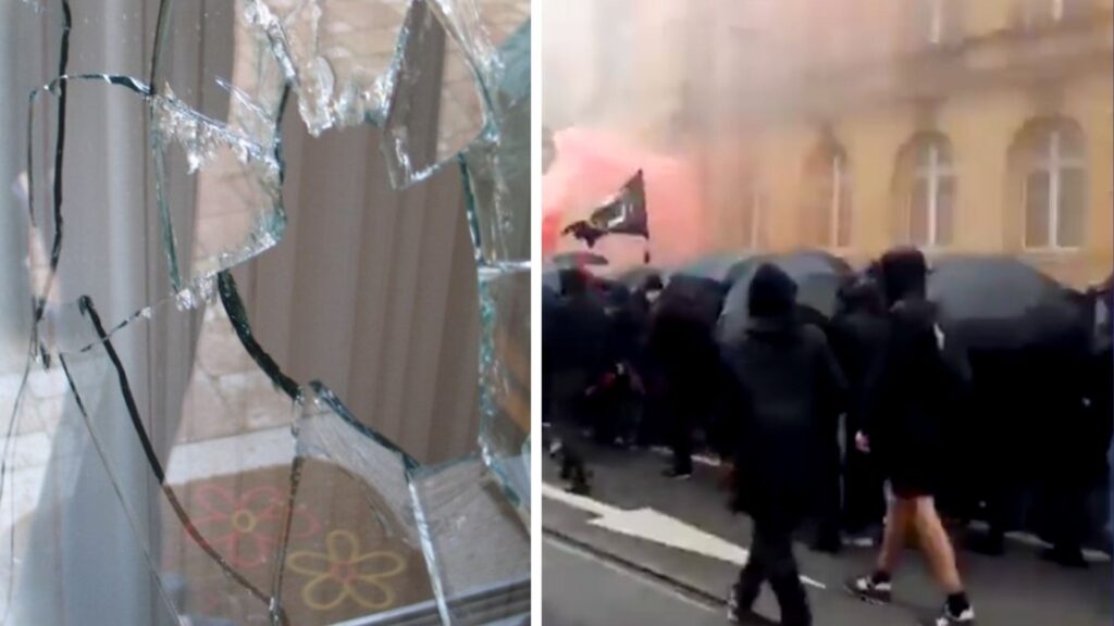 Besniaci ľavicový dav zaútočil na mešitu v Nemecku + VIDEO